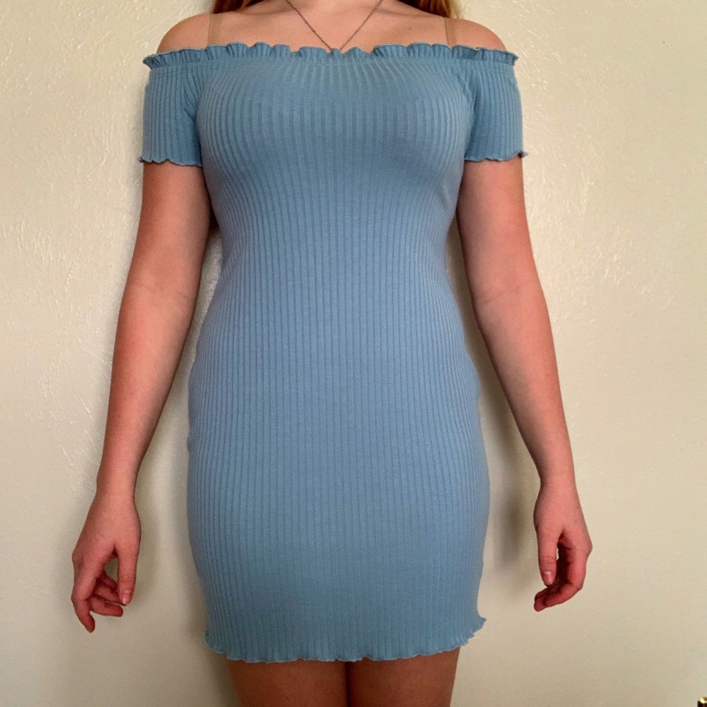 Off the shoulder mini dress